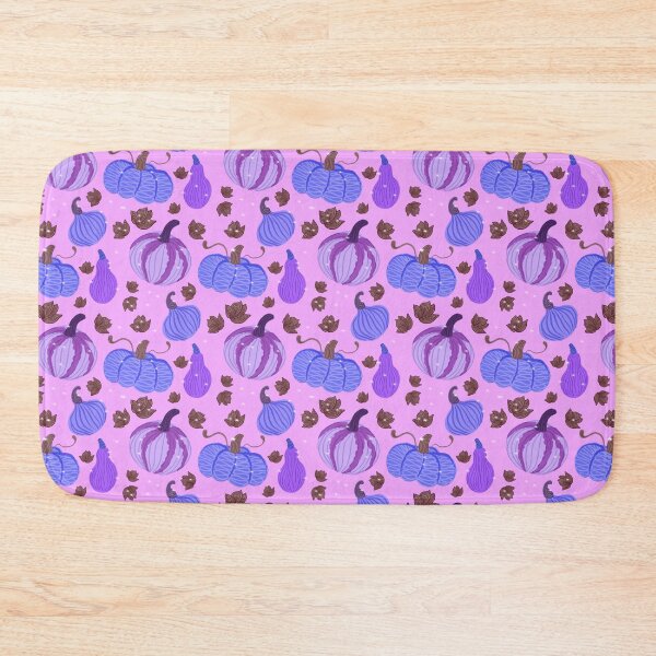 Item preview, Purple Pumpkins on Pink – Modern Pastel Autumn Pattern designed and sold by Christina Angele Design.