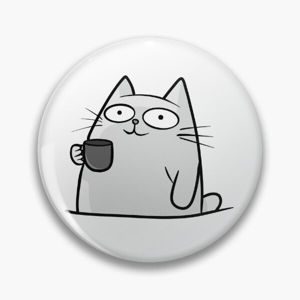 Artikelvorschau, Ich schnurre gerade, um meinen Tag zu perfektionieren, graue Kaffeekatze entworfen und verkauft von Thenoblecat.