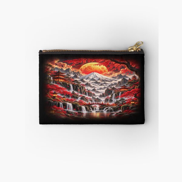 Item preview, Golden Crimson Moon – Mountain Fantasy Valley designed and sold by TroviTutto.