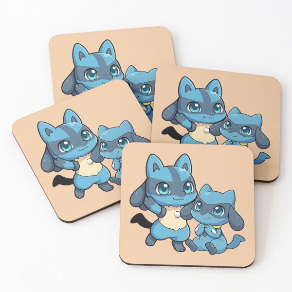 Item preview, Baby Riolu and Lucario designed and sold by JablesCreates.