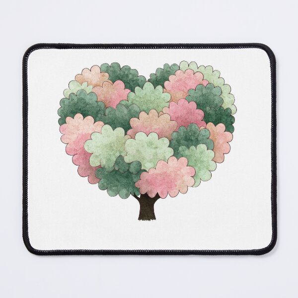 Item preview, Heart Shaped Tree Pastel Watercolor Love Art designed and sold by ArtFairy38.
