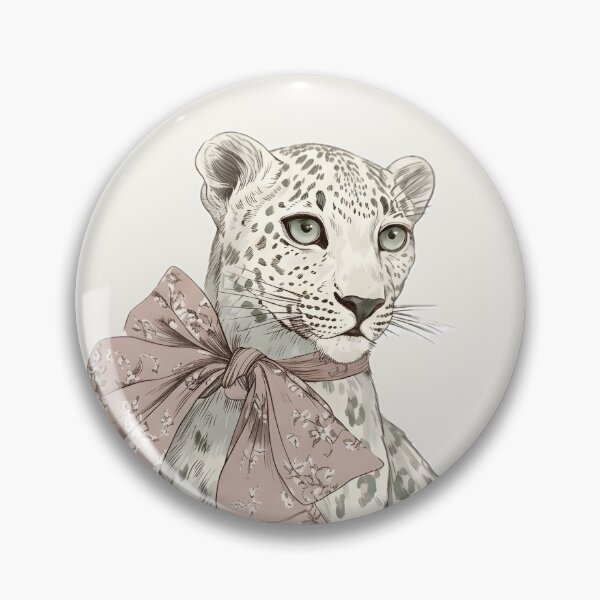 Item preview, Vintage Leopard with Floral Pink Bow Sticker designed and sold by Hajar Tabti.