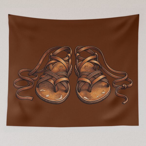 Item preview, Ancient Leather Sandals Biblical Footwear Art designed and sold by Francisbb.