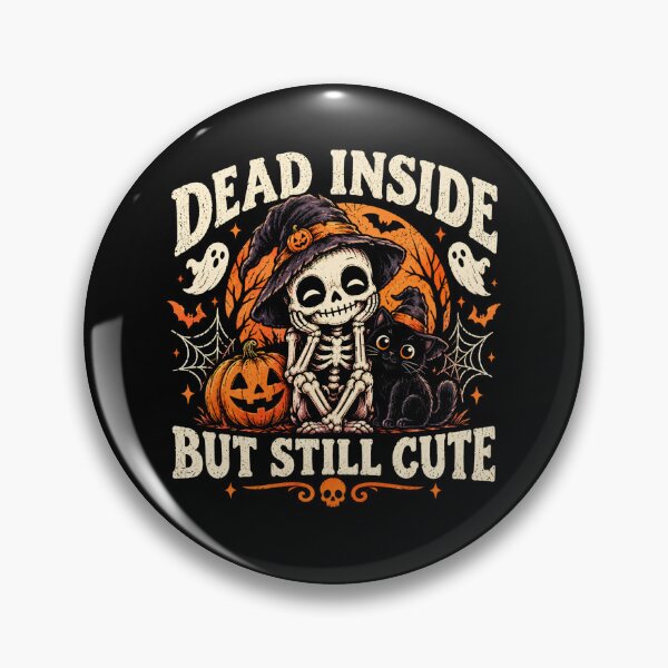 Item preview, Dead Inside But Still Cute Skeleton Halloween designed and sold by monika-arthing.