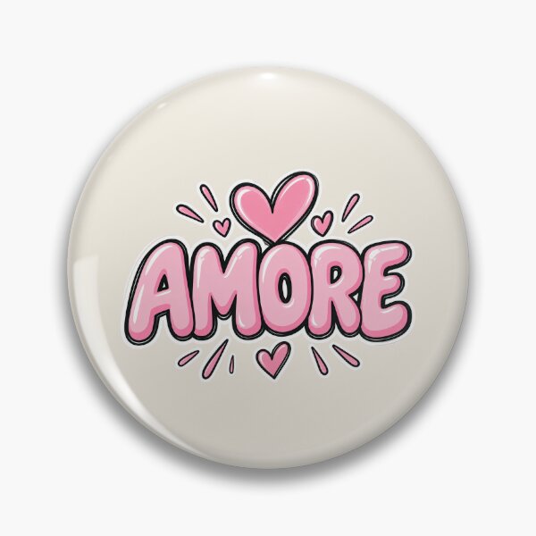 Item preview, Amore Pink Heart Cute Italian Love Design designed and sold by MetaModel Editions.