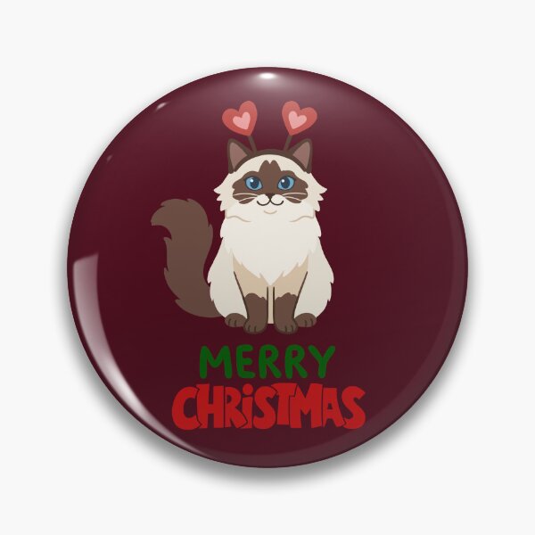 Item preview, Cute Ragdoll Cat Merry Christmas Holiday Art designed and sold by stormk10.