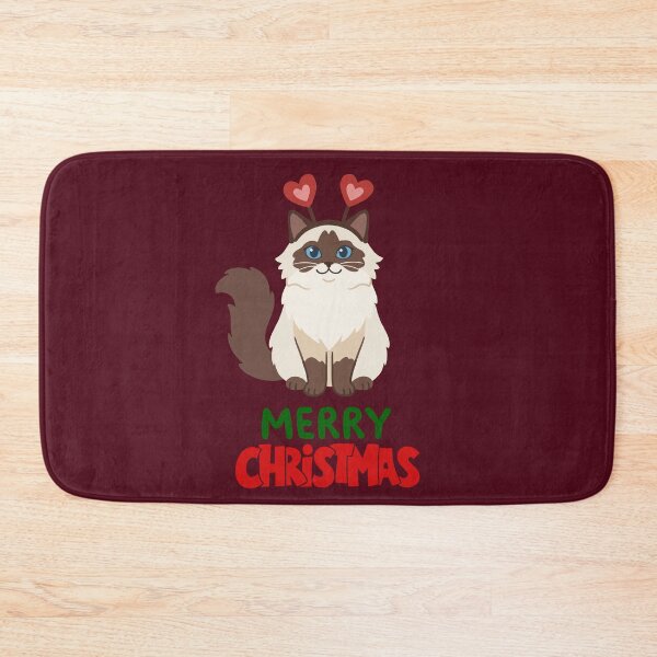 Item preview, Cute Ragdoll Cat Merry Christmas Holiday Art designed and sold by stormk10.