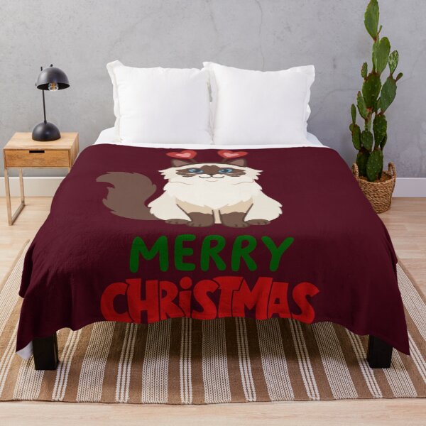 Item preview, Cute Ragdoll Cat Merry Christmas Holiday Art designed and sold by stormk10.