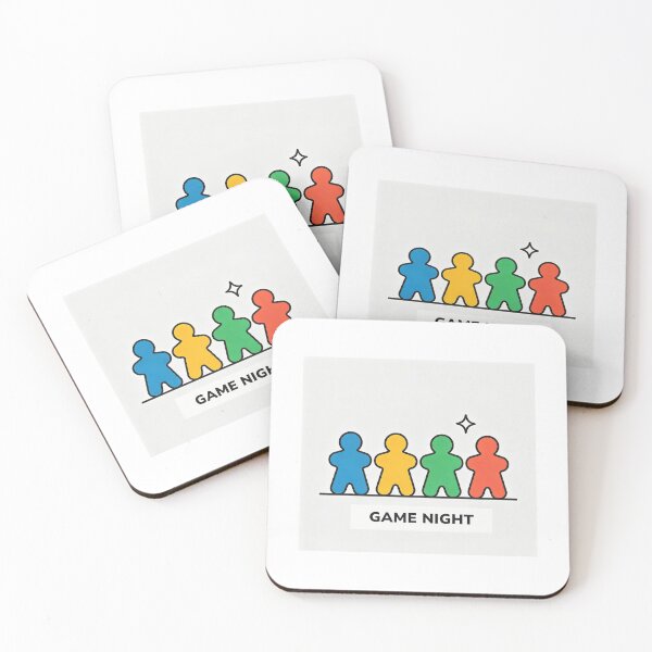 Item preview, Game NIght - colourful meeples designed and sold by shopD20.