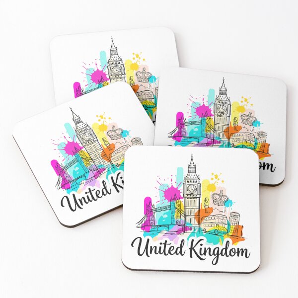 Item preview, London United Kingdom Colorful Travel Illustration designed and sold by EdwinkOne.