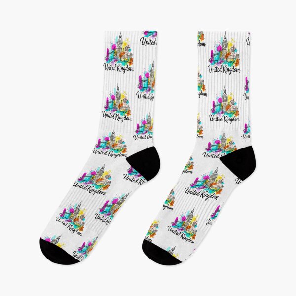 Item preview, London United Kingdom Colorful Travel Illustration designed and sold by EdwinkOne.