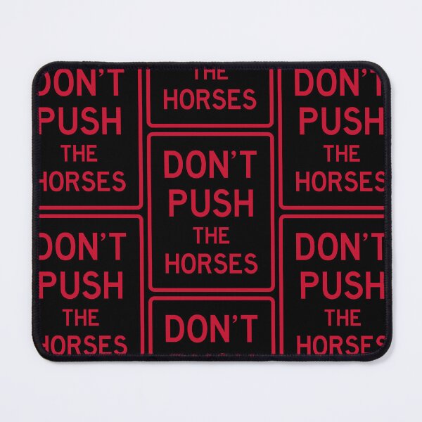 Item preview, DON’T PUSH THE HORSES – Transparent Surreal Boxing Meme Road Sign designed and sold by DopeVibeStuff.