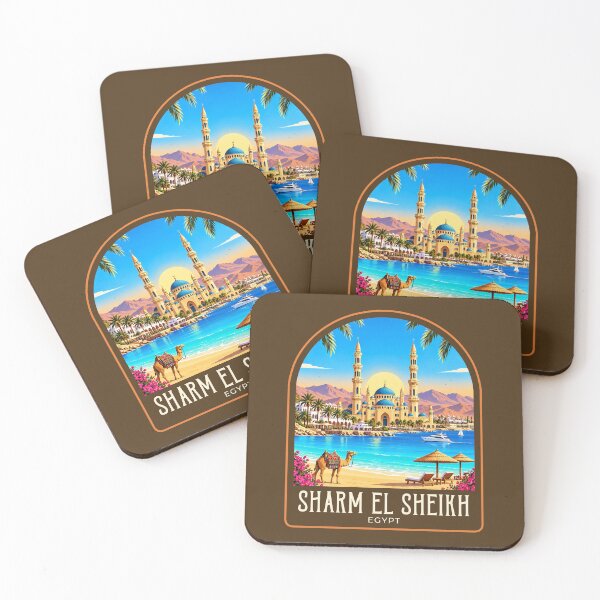 Item preview, Sharm El Sheikh Vintage Travel Illustration designed and sold by HomeLivingCo.
