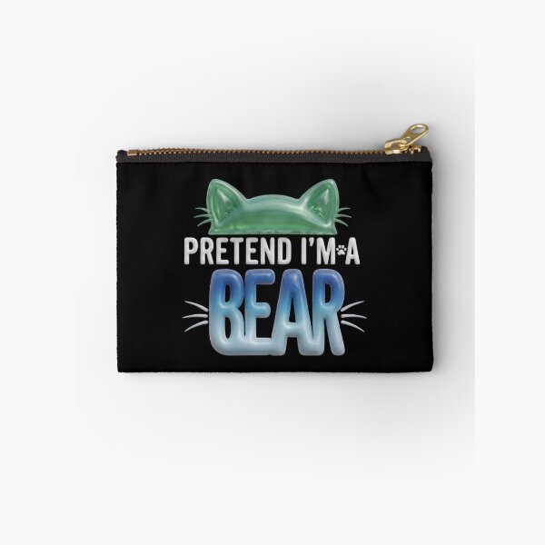 Item preview, Pretend I'm A Bear Funny Cat Ears 3D Glossy Design designed and sold by Retro Whiskers.