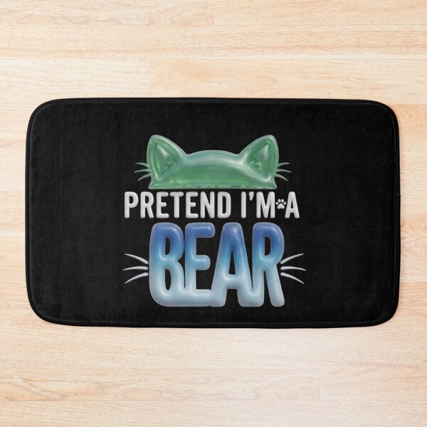 Item preview, Pretend I'm A Bear Funny Cat Ears 3D Glossy Design designed and sold by Retro Whiskers.