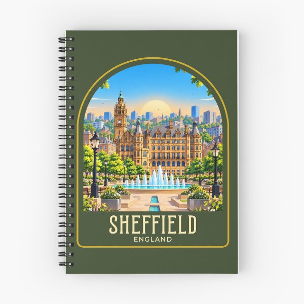 Item preview, Sheffield Vintage Travel Illustration designed and sold by HomeLivingCo.
