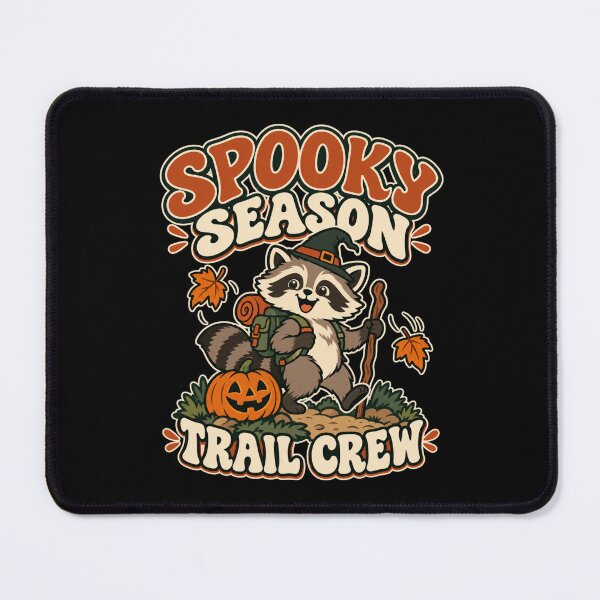 Item preview, Spooky Season Trail Crew - Hiking Raccoon designed and sold by Good Mood Foundry.