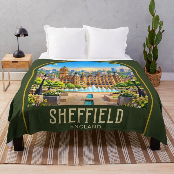 Item preview, Sheffield Vintage Travel Illustration designed and sold by HomeLivingCo.