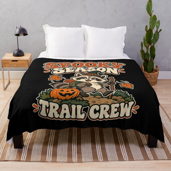Item preview, Spooky Season Trail Crew - Hiking Raccoon designed and sold by Good Mood Foundry.