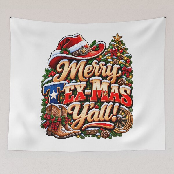 Item preview, Merry Tex-Mas Yall Texas Western Christmas designed and sold by 198tees.