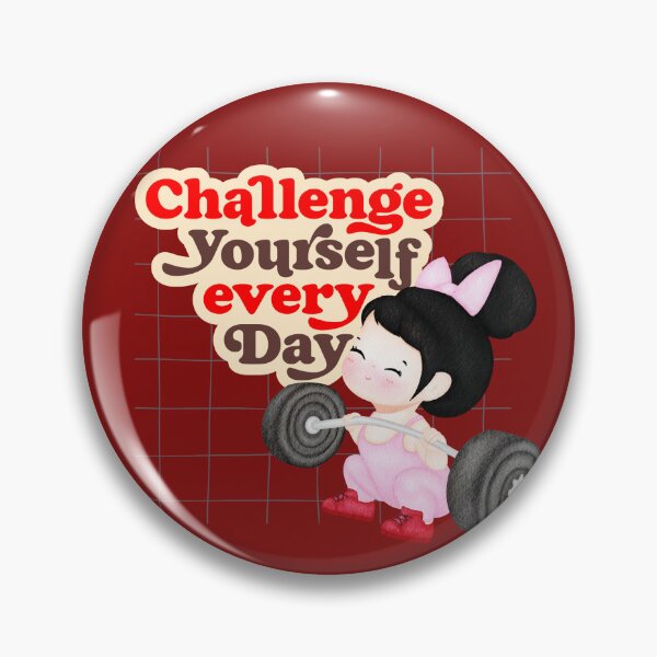 Item preview, Challenge Yourself Every Day – Cute Fitness Motivation Girl designed and sold by Palette _Vibes.