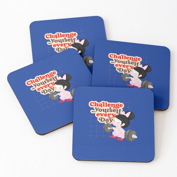 Item preview, Challenge Yourself Every Day – Cute Fitness Motivation Girl designed and sold by Palette _Vibes.