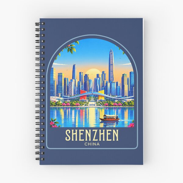Item preview, Shenzhen Vintage Travel Illustration designed and sold by HomeLivingCo.