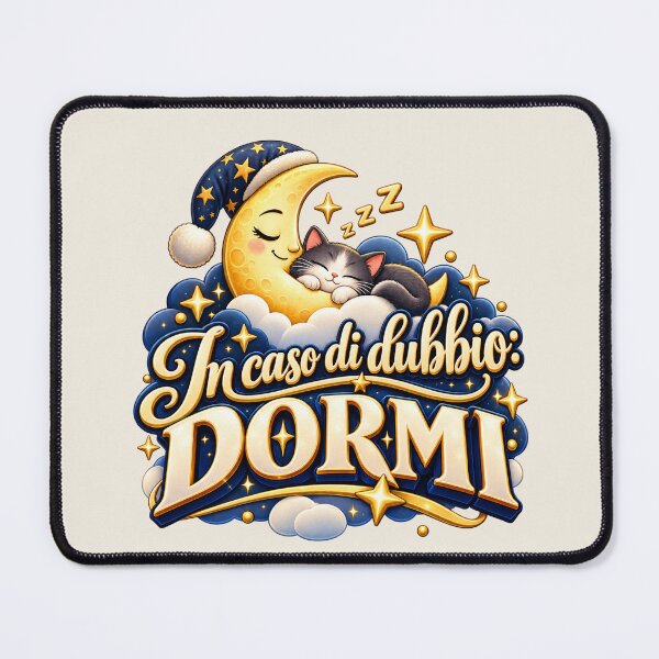 Item preview, In Caso di Dubbio Dormi Cute Cat Moon Italian Quote designed and sold by MetaModel Editions.