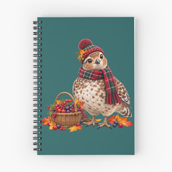 Item preview, Cute Scottish Ptarmigan Berry Picking in Autumn designed and sold by MaedK.