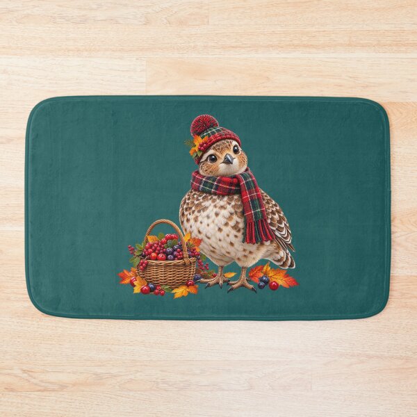 Item preview, Cute Scottish Ptarmigan Berry Picking in Autumn designed and sold by MaedK.