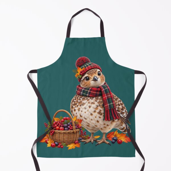 Item preview, Cute Scottish Ptarmigan Berry Picking in Autumn designed and sold by MaedK.