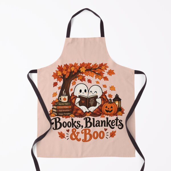 Item preview, Cozy Autumn Ghosts Reading Books – Bookish Halloween designed and sold by Sanika arts .