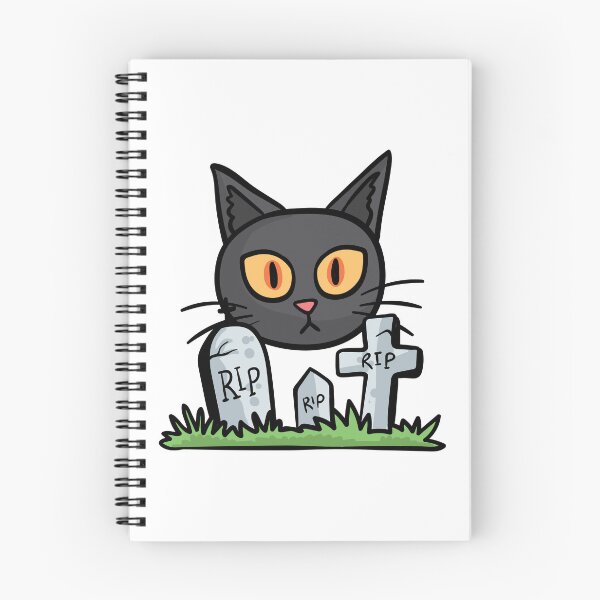 Item preview, Spooky Black Cat Graveyard | Cute Creepy Halloween Art designed and sold by NAMASTHE WORLD.