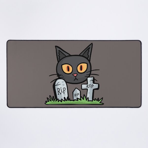 Item preview, Spooky Black Cat Graveyard | Cute Creepy Halloween Art designed and sold by NAMASTHE WORLD.