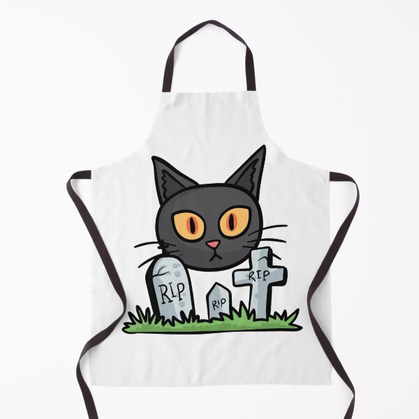 Item preview, Spooky Black Cat Graveyard | Cute Creepy Halloween Art designed and sold by NAMASTHE WORLD.