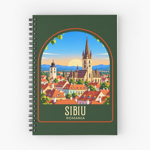 Item preview, Sibiu Vintage Travel Illustration designed and sold by HomeLivingCo.