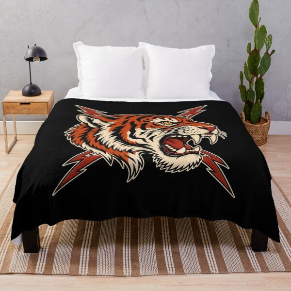 Item preview, Keep Your Teeth — Roaring Tiger and Lightning Tattoo Art designed and sold by Tattee.