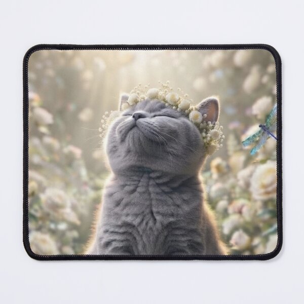 Item preview, Grateful for Everyday Blessings Cute Cat with Flower Crown designed and sold by Mindworx21.