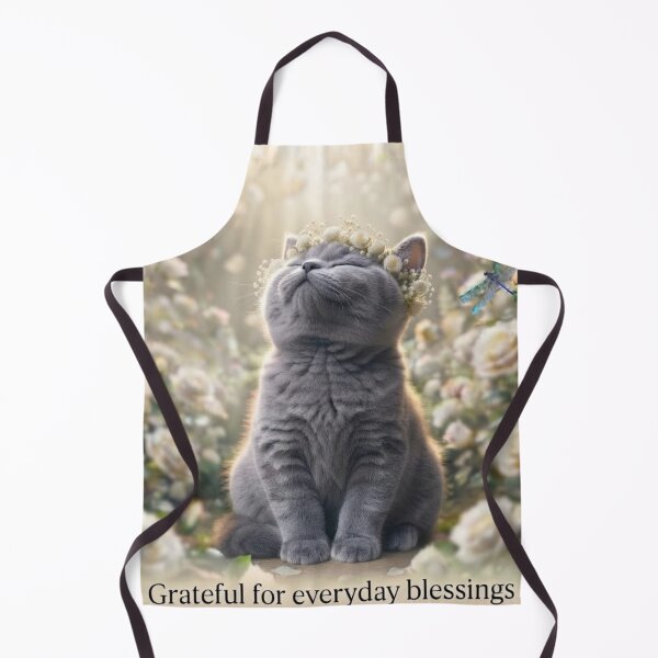 Item preview, Grateful for Everyday Blessings Cute Cat with Flower Crown designed and sold by Mindworx21.