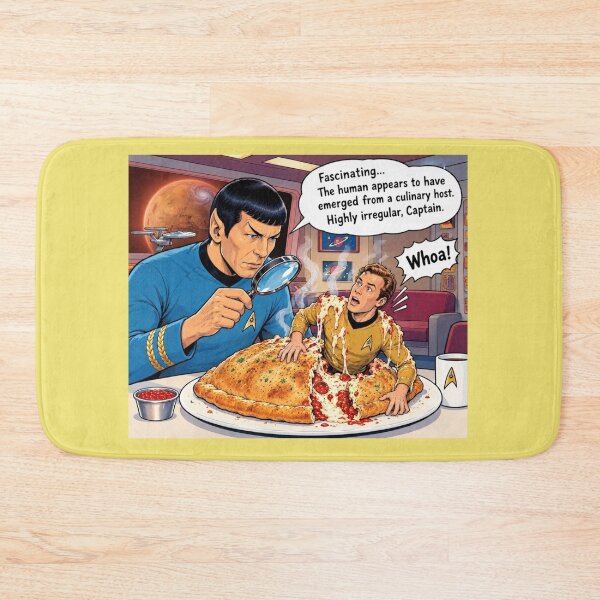 Item preview, Fascinating Calzone - Funny Sci-Fi Space Pizza Parody Foodie Humor Design designed and sold by SammyMorry.