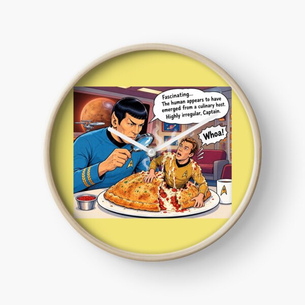 Item preview, Fascinating Calzone - Funny Sci-Fi Space Pizza Parody Foodie Humor Design designed and sold by SammyMorry.