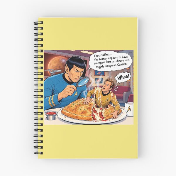 Item preview, Fascinating Calzone - Funny Sci-Fi Space Pizza Parody Foodie Humor Design designed and sold by SammyMorry.
