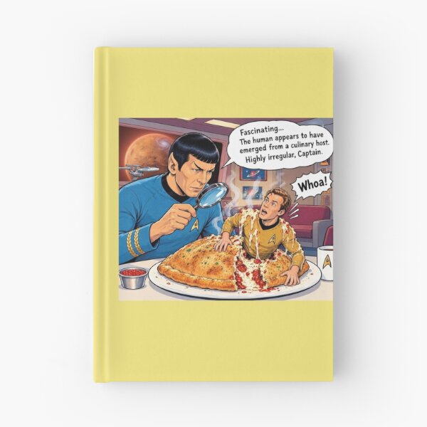 Item preview, Fascinating Calzone - Funny Sci-Fi Space Pizza Parody Foodie Humor Design designed and sold by SammyMorry.