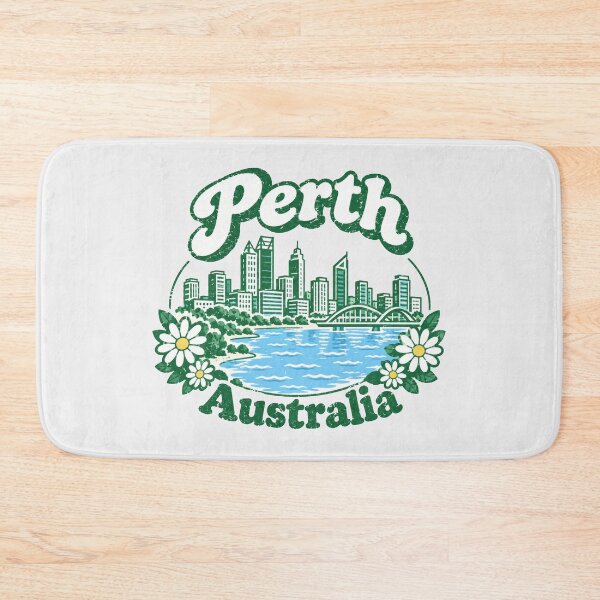 Item preview, Perth Australia Cute Foral City designed and sold by HowToCanadian.