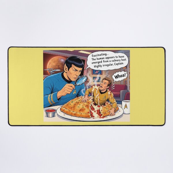 Item preview, Fascinating Calzone - Funny Sci-Fi Space Pizza Parody Foodie Humor Design designed and sold by SammyMorry.