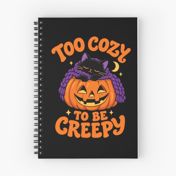 Item preview, Too Cozy To Be Creepy - Halloween Black Cat designed and sold by Good Mood Foundry.