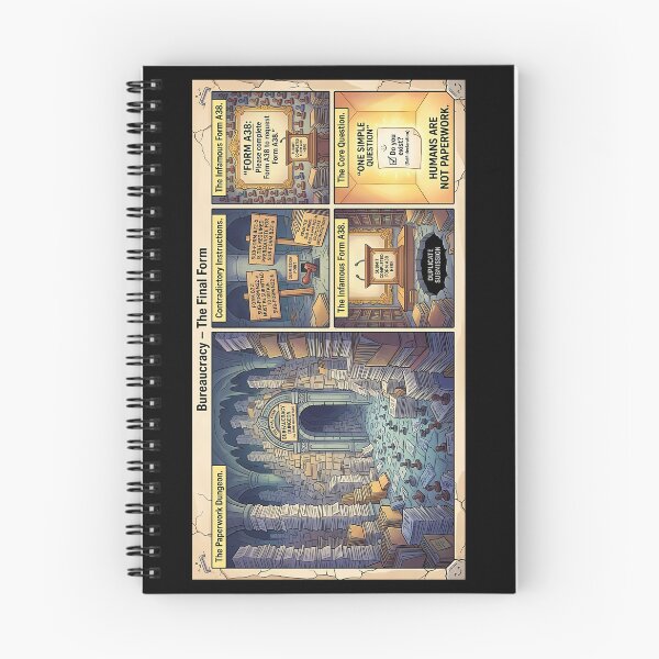 Item preview, Bureaucracy – The Final Form: The Paper War Dungeon as a Satirical Comic designed and sold by Mianku | Für das Leben.