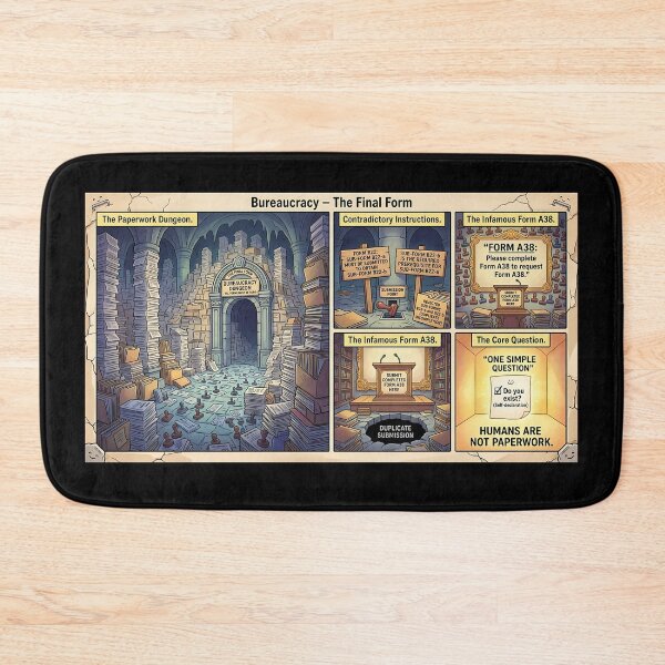 Item preview, Bureaucracy – The Final Form: The Paper War Dungeon as a Satirical Comic designed and sold by Mianku | Für das Leben.