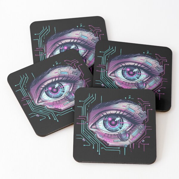 Item preview, Digital Gaze - Cyberpunk Eye Art designed and sold by Artsyowlscrafts.