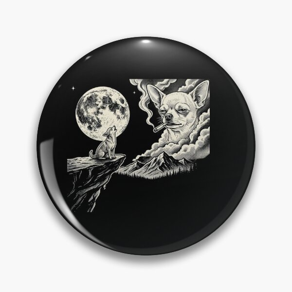 Item preview, Smoking Chihuahua Howling To The Moon Vintage Grunge Dog Mom  designed and sold by w66aboo.